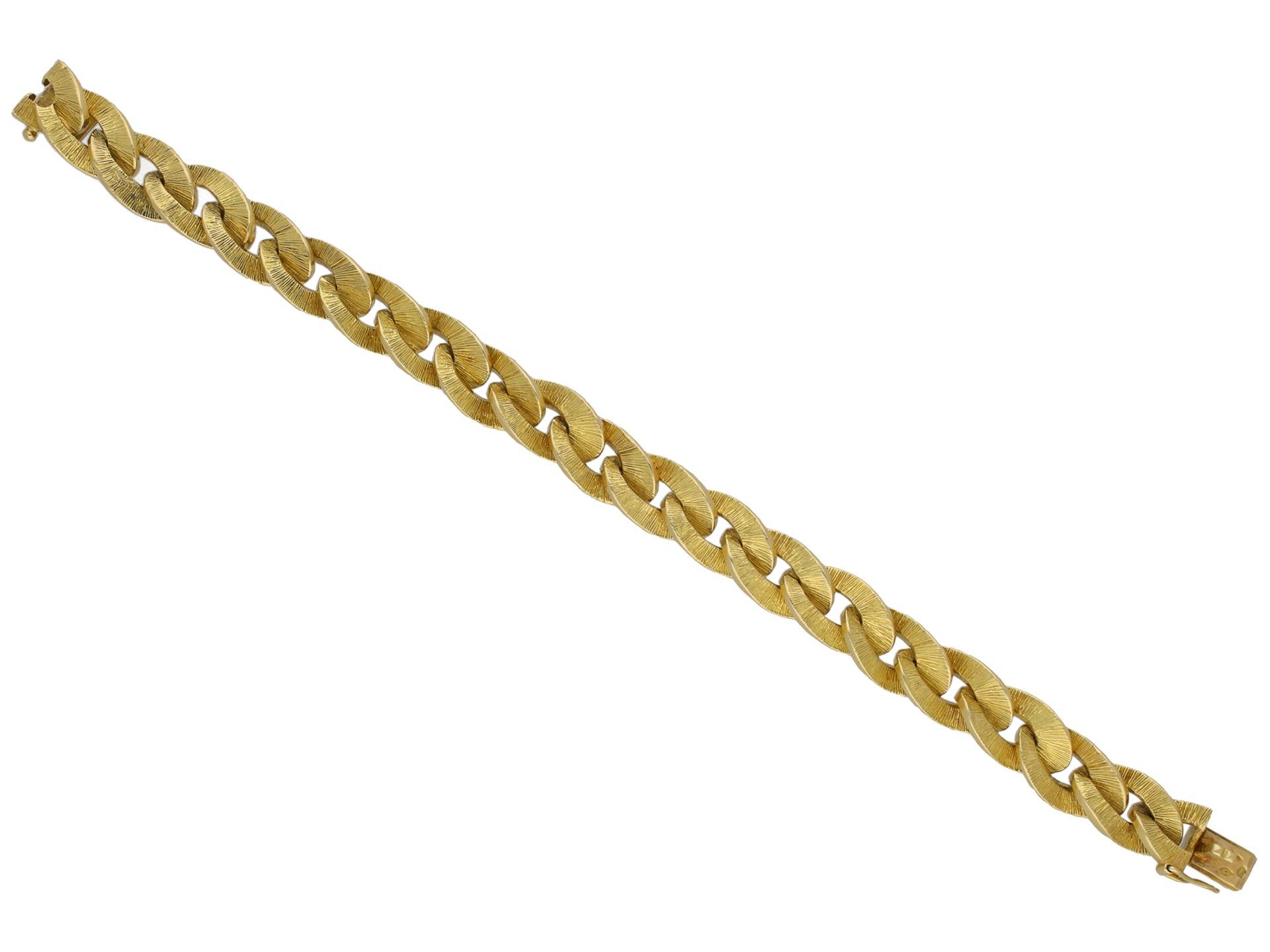 Retro Hermes Gold Textured Bracelet, French, circa 1960