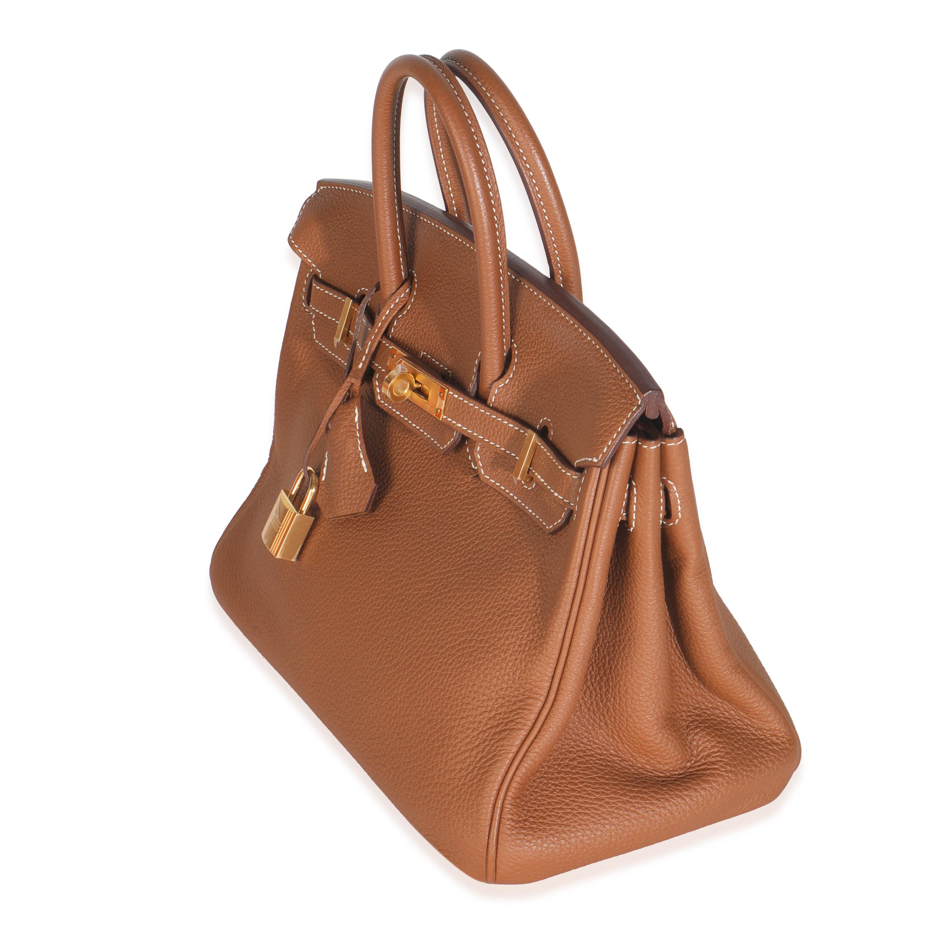 Hermès Gold Togo Birkin 25 GHW (Braun) im Angebot