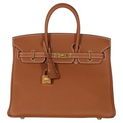 Hermès Birkin Togo Oro 25 GHW