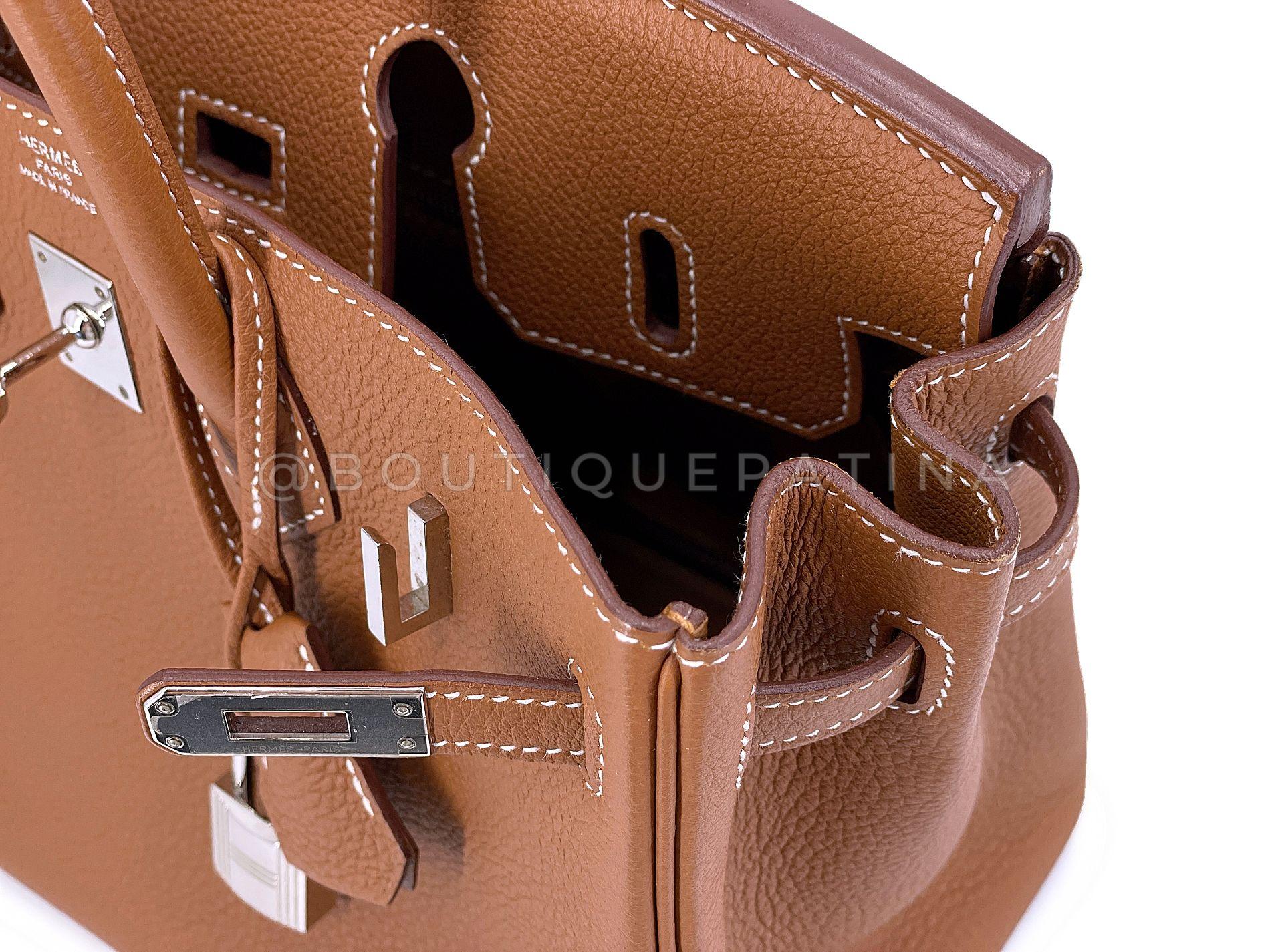 Hermès Gold Togo Birkin 25cm Tote Bag PHW 67913 en vente 10