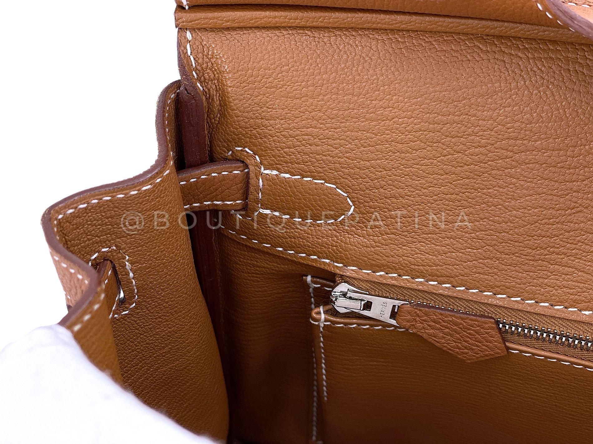 Hermès Gold Togo Birkin 25cm Tote Bag PHW 67913 en vente 12