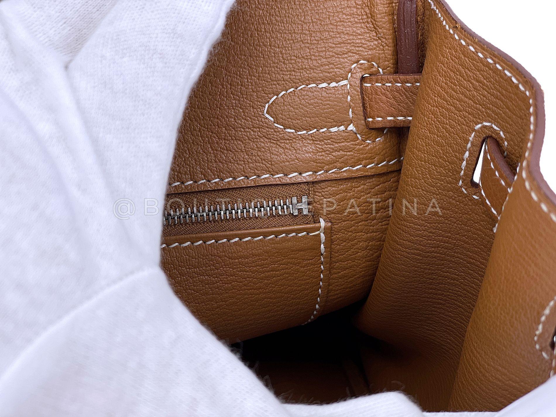 Hermès Gold Togo Birkin 25cm Tote Bag PHW 67913 en vente 14
