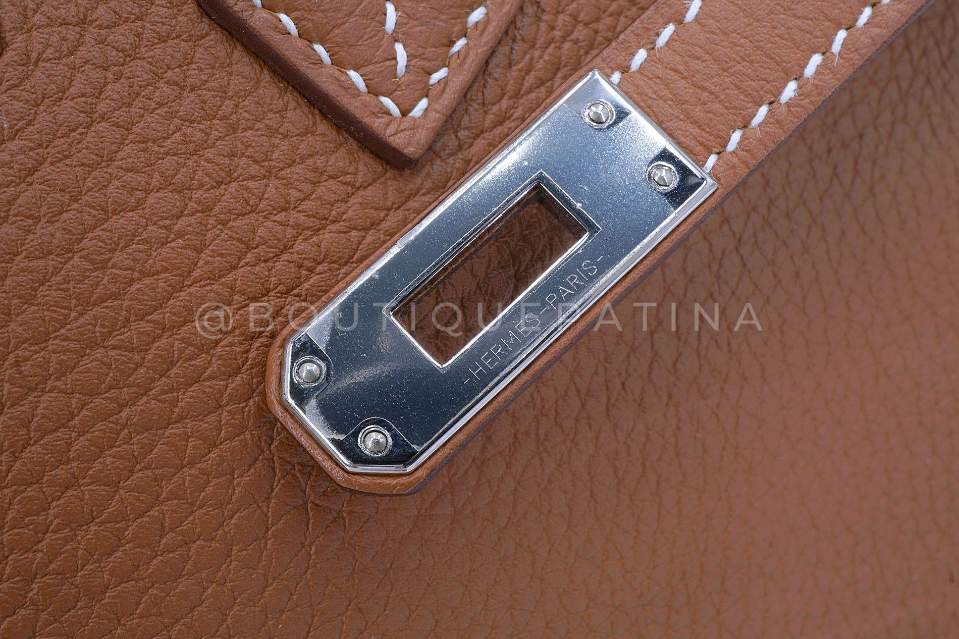 Hermès Gold Togo Birkin 25cm Tote Bag PHW 67913 en vente 16