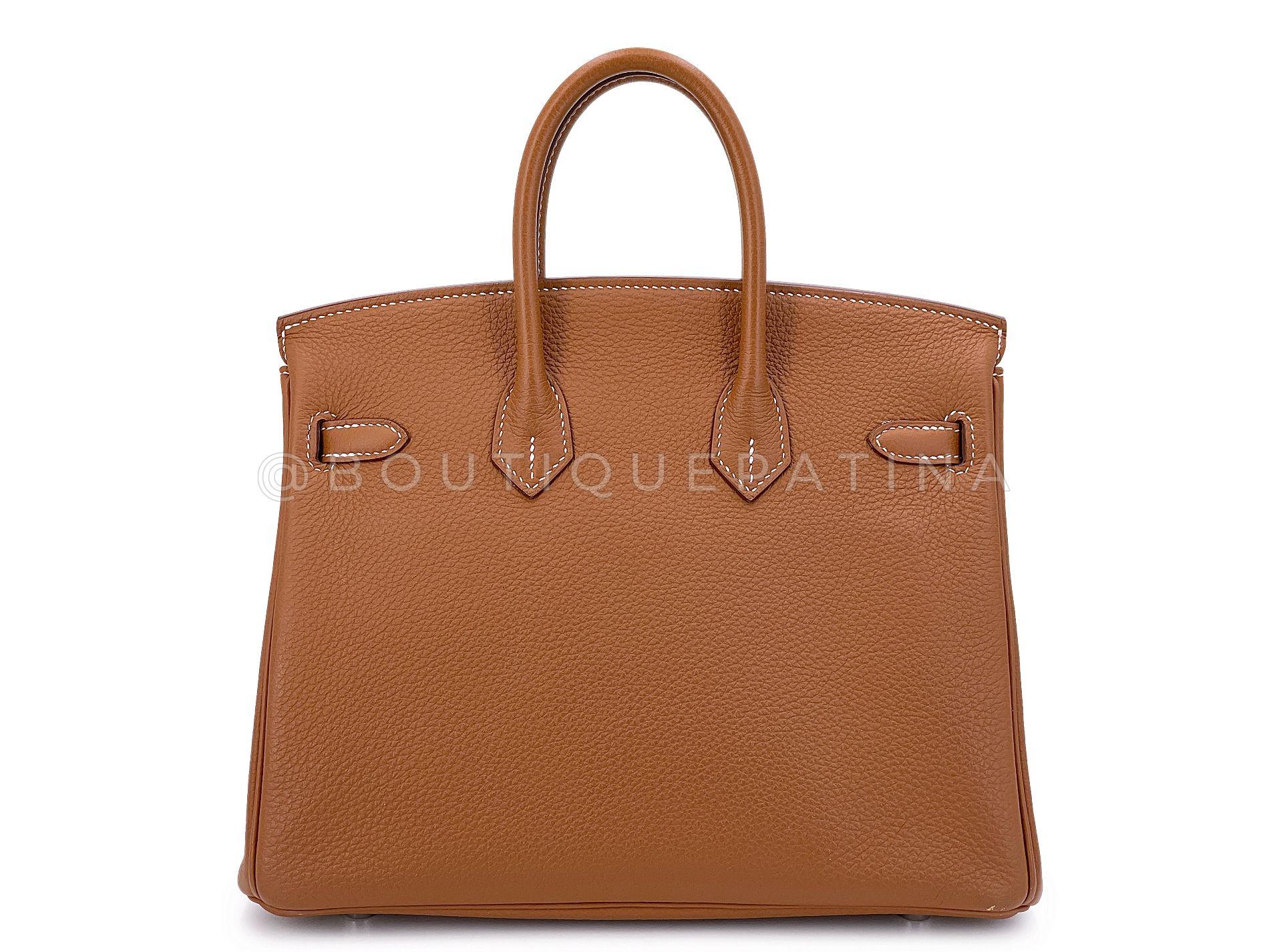 Hermès Gold Togo Birkin 25cm Tote Bag PHW 67913 Pour femmes en vente
