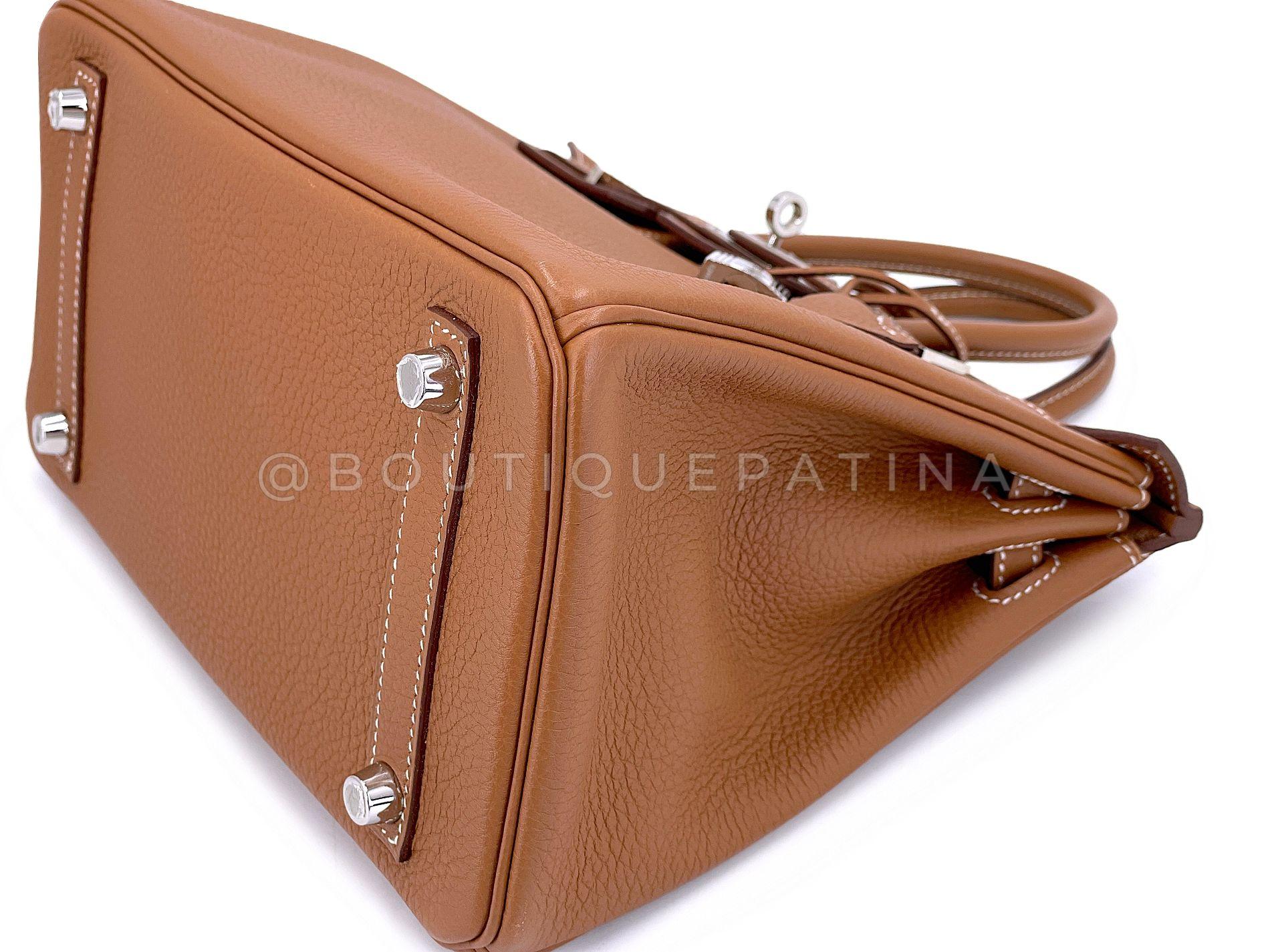 Hermès Gold Togo Birkin 25cm Tote Bag PHW 67913 en vente 5
