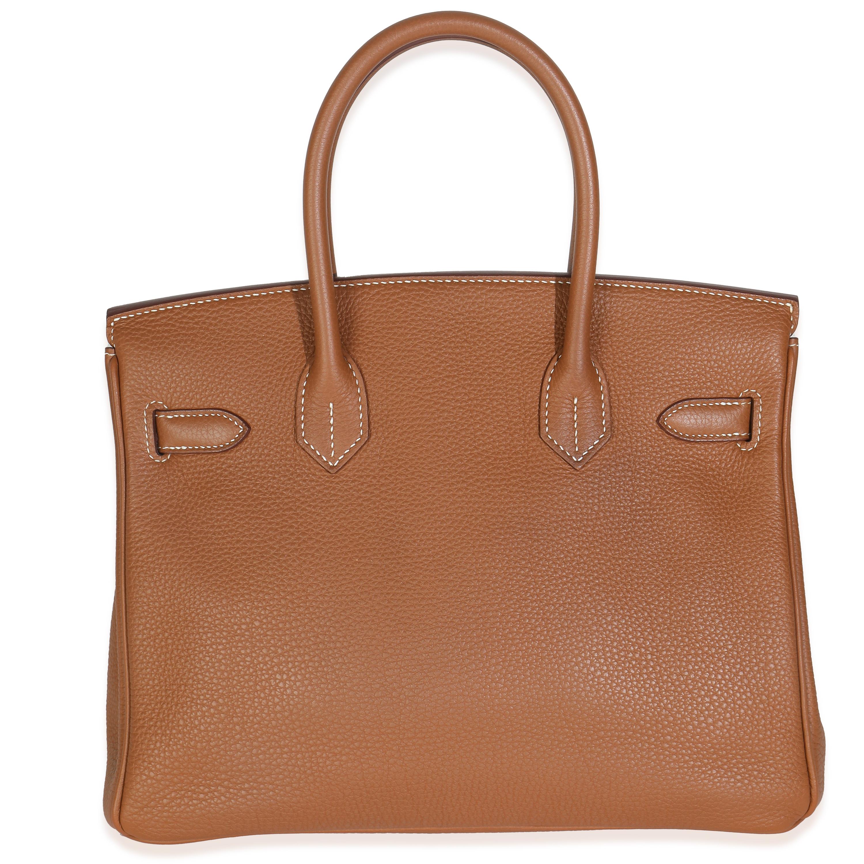 Hermès Birkin Togo Oro 30 GHW in vendita 2