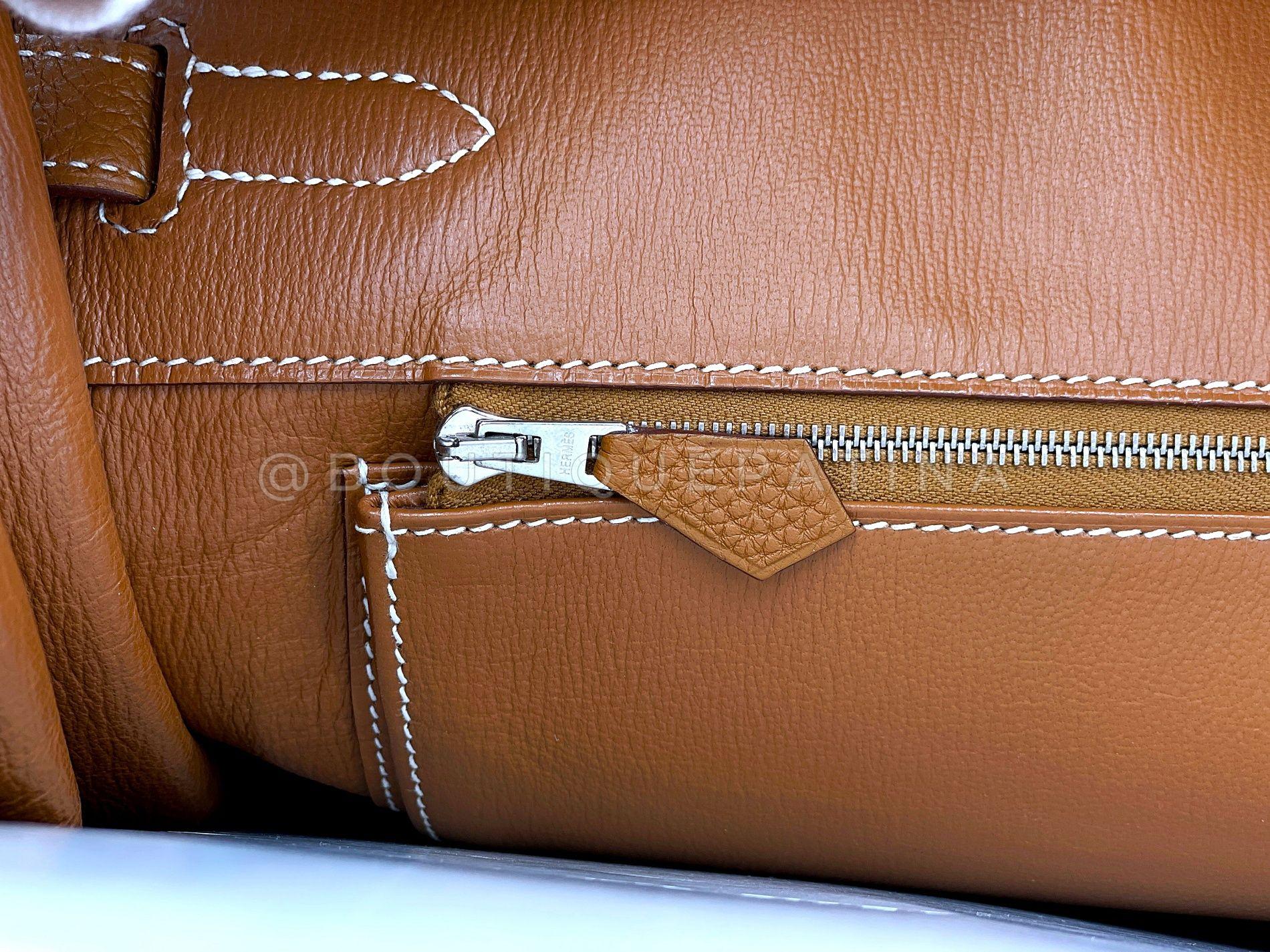 Hermès Gold Togo Birkin Tote Bag 35cm PHW Camel Brown 68060 For Sale 14