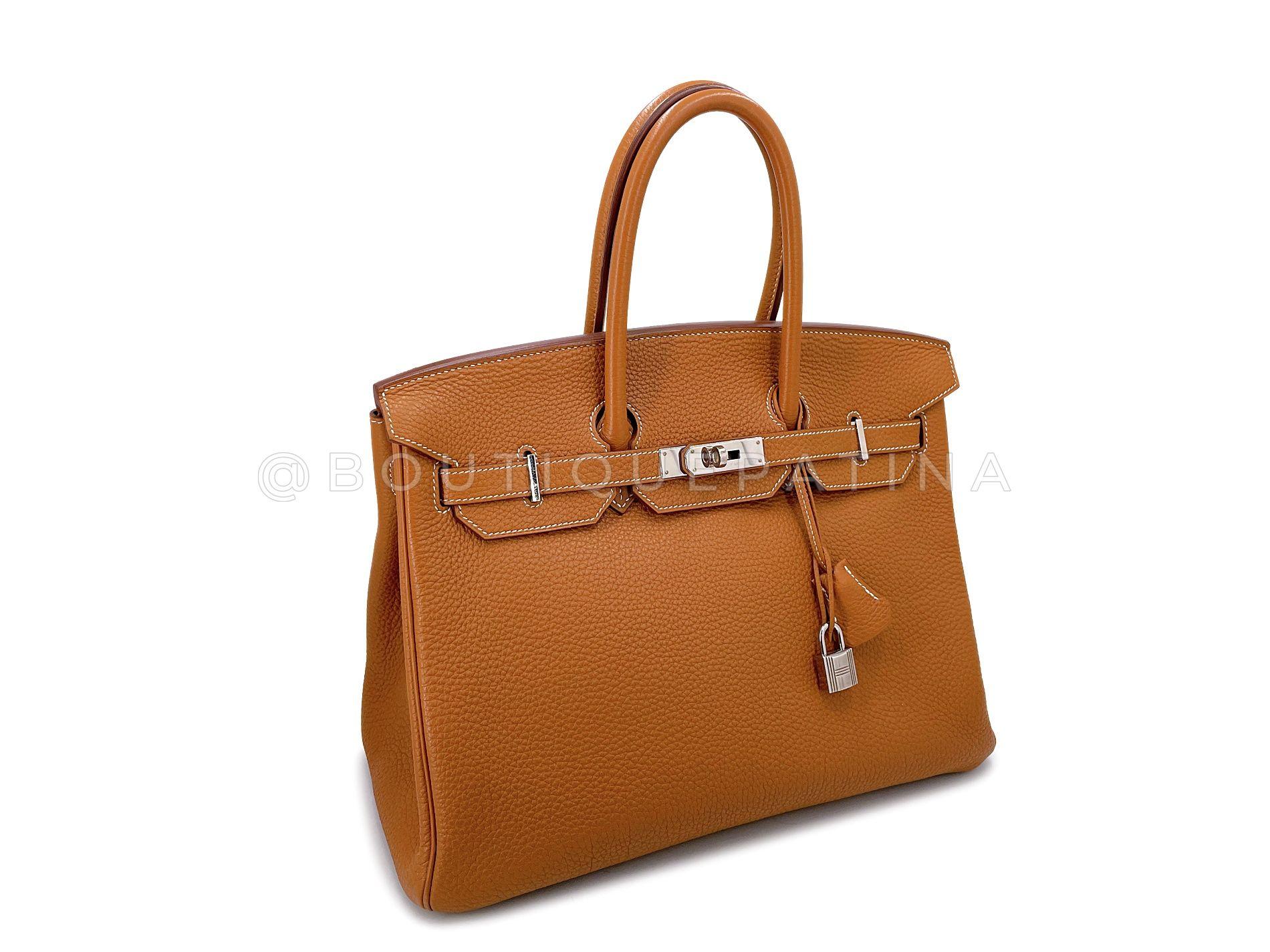 Store item: 68060
The Hermès Birkin is probably one of the most coveted and desired bags in the world. 

In Gold togo and palladium hardware. Sturdy 