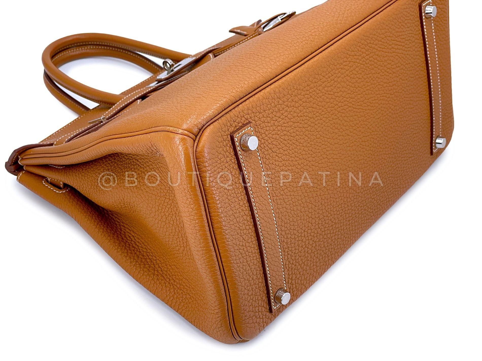 Hermès Gold Togo Birkin Tote Bag 35cm PHW Camel Brown 68060 For Sale 2