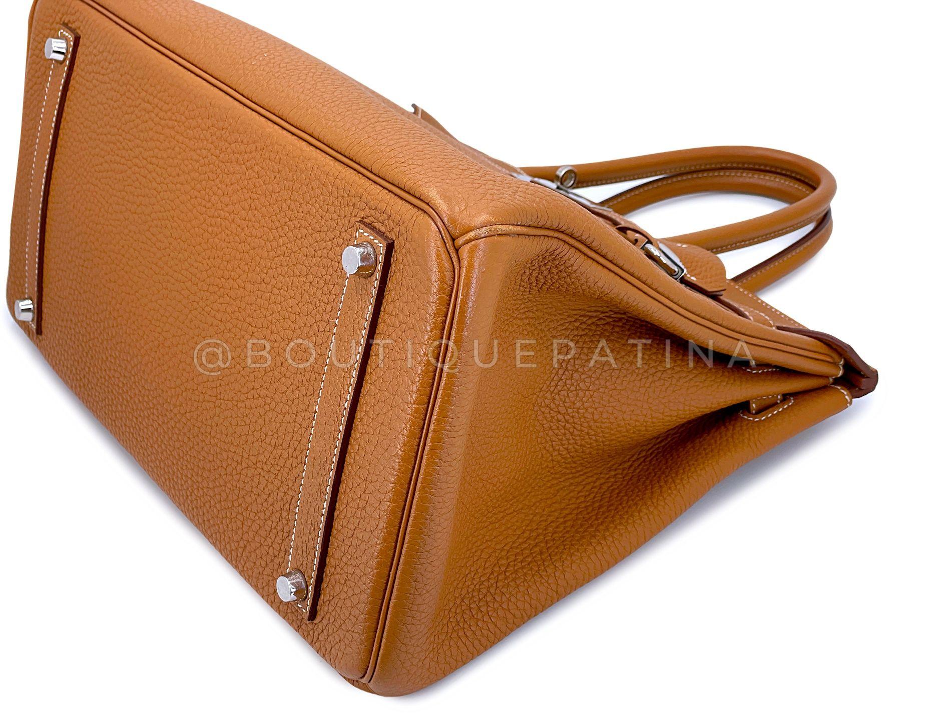 Hermès Gold Togo Birkin Tote Bag 35cm PHW Camel Brown 68060 For Sale 3