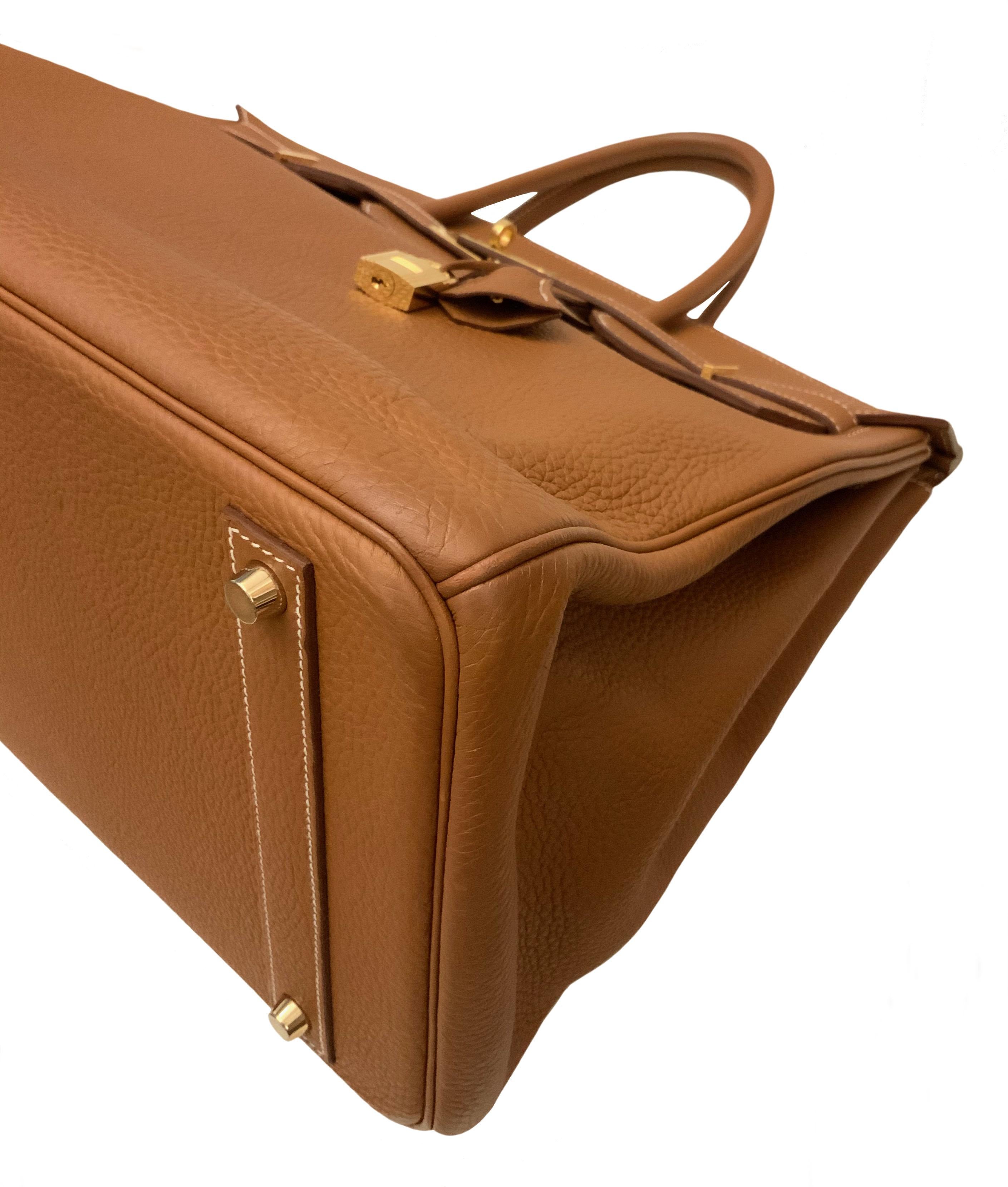 Hermès Gold Togo Leather Birkin 40 Bag In Good Condition In Geneva, CH