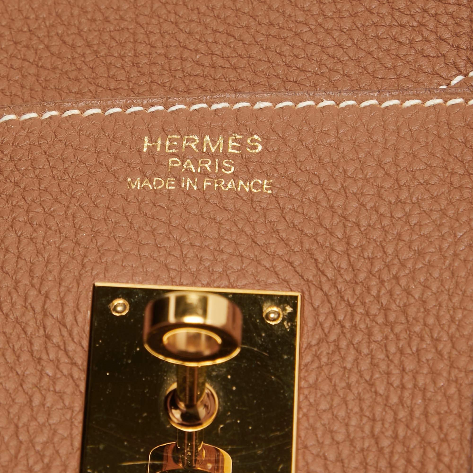 Hermes Gold Togo Leather Gold Finish Birkin 35 Bag 13