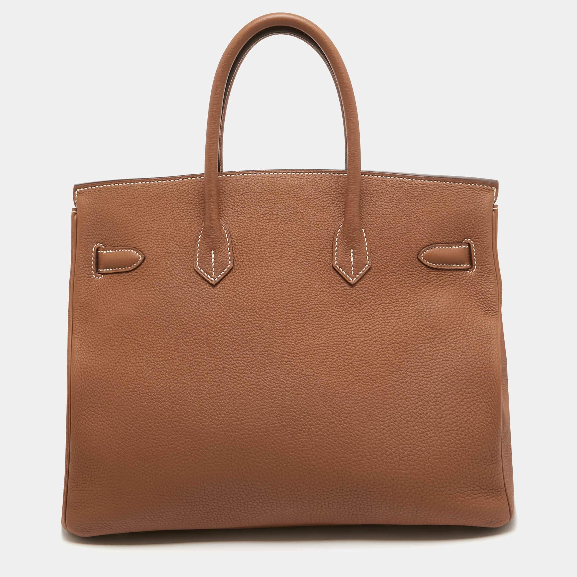 The Hermès Birkin is rightly one of the most desired handbags in the world. Handcrafted from the highest quality leather by skilled artisans, it takes long hours of rigorous effort to stitch a Birkin together. Crafted with expertise, this Birkin 35