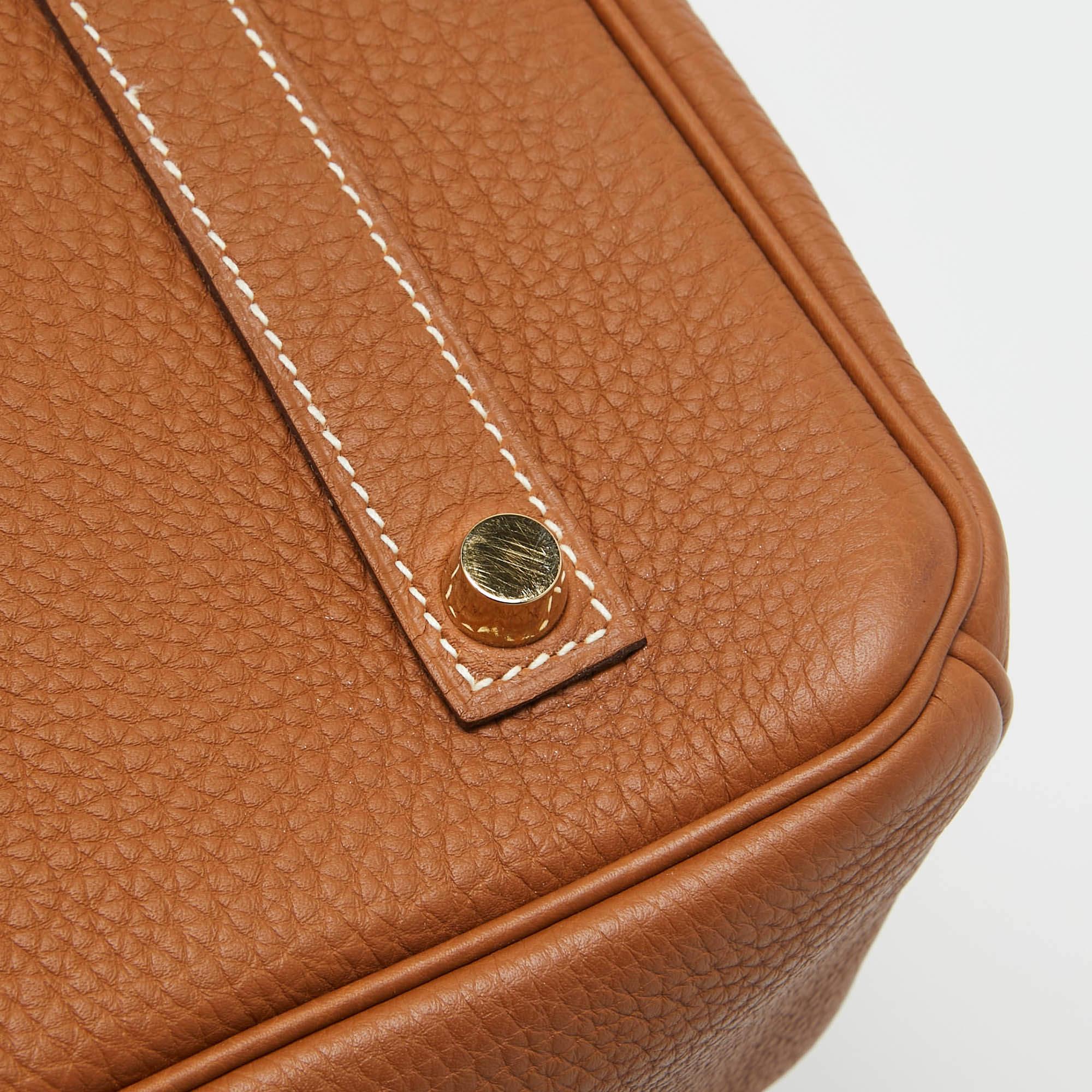 Hermes Gold Togo Leather Gold Finish Birkin 35 Bag In Good Condition In Dubai, Al Qouz 2