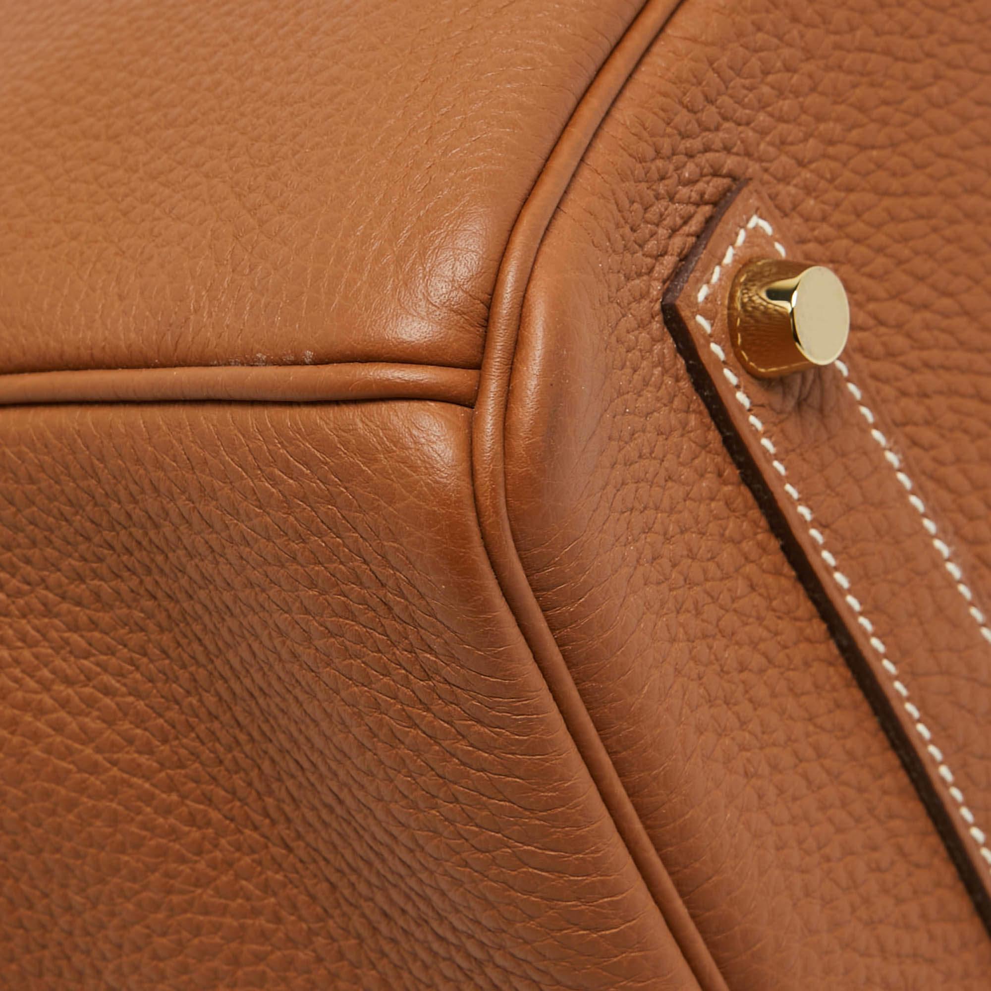 Women's Hermes Gold Togo Leather Gold Finish Birkin 35 Bag