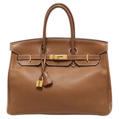 Hermès - Sac Birkin 35 en cuir Togo finition dorée