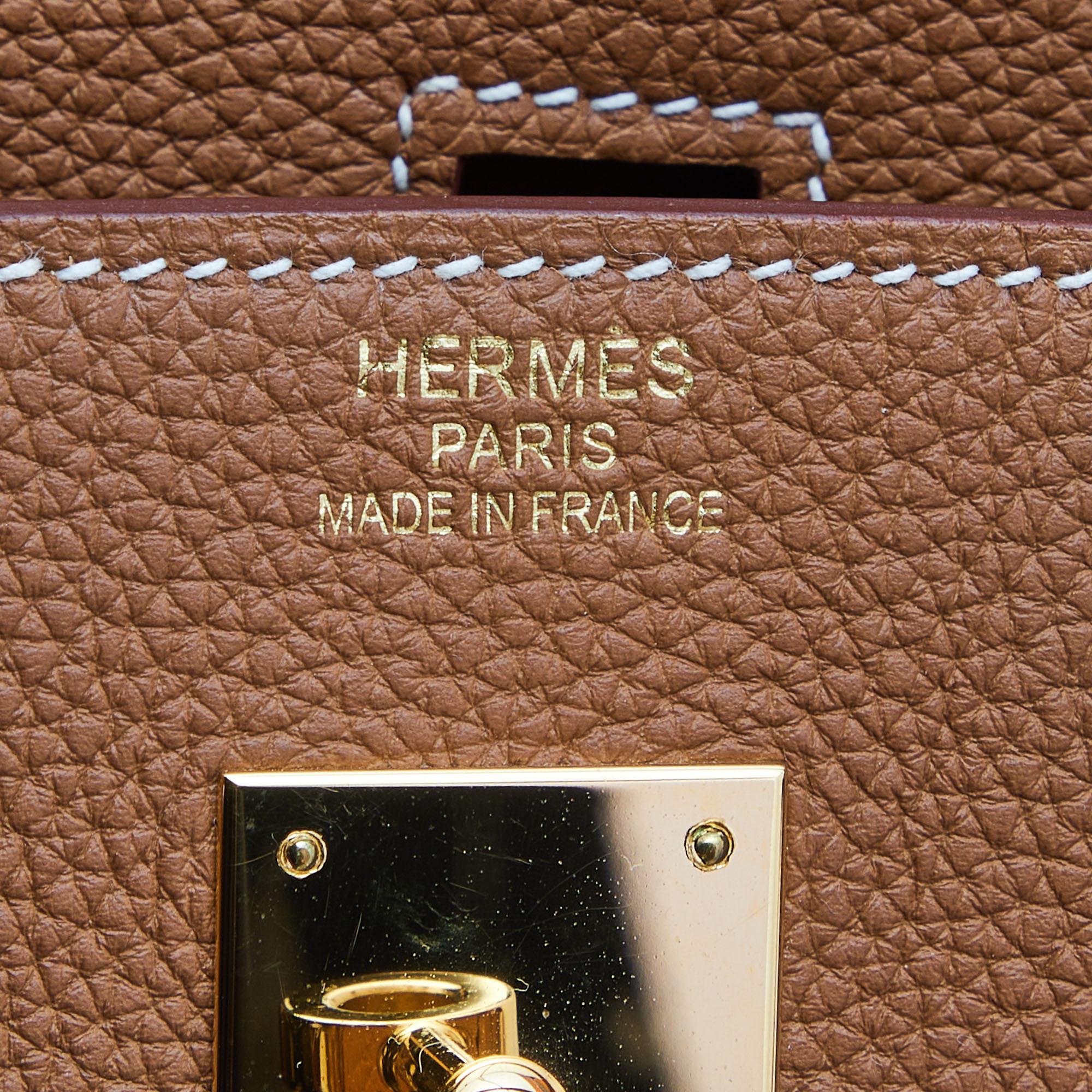 Hermes Gold Togo Leather Gold Finish Birkin 40 Bag 8