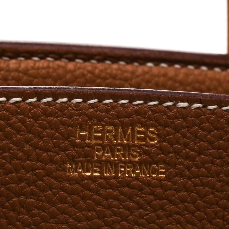 Hermes Gold Togo Leather Gold Hardware Birkin 35 Bag 4