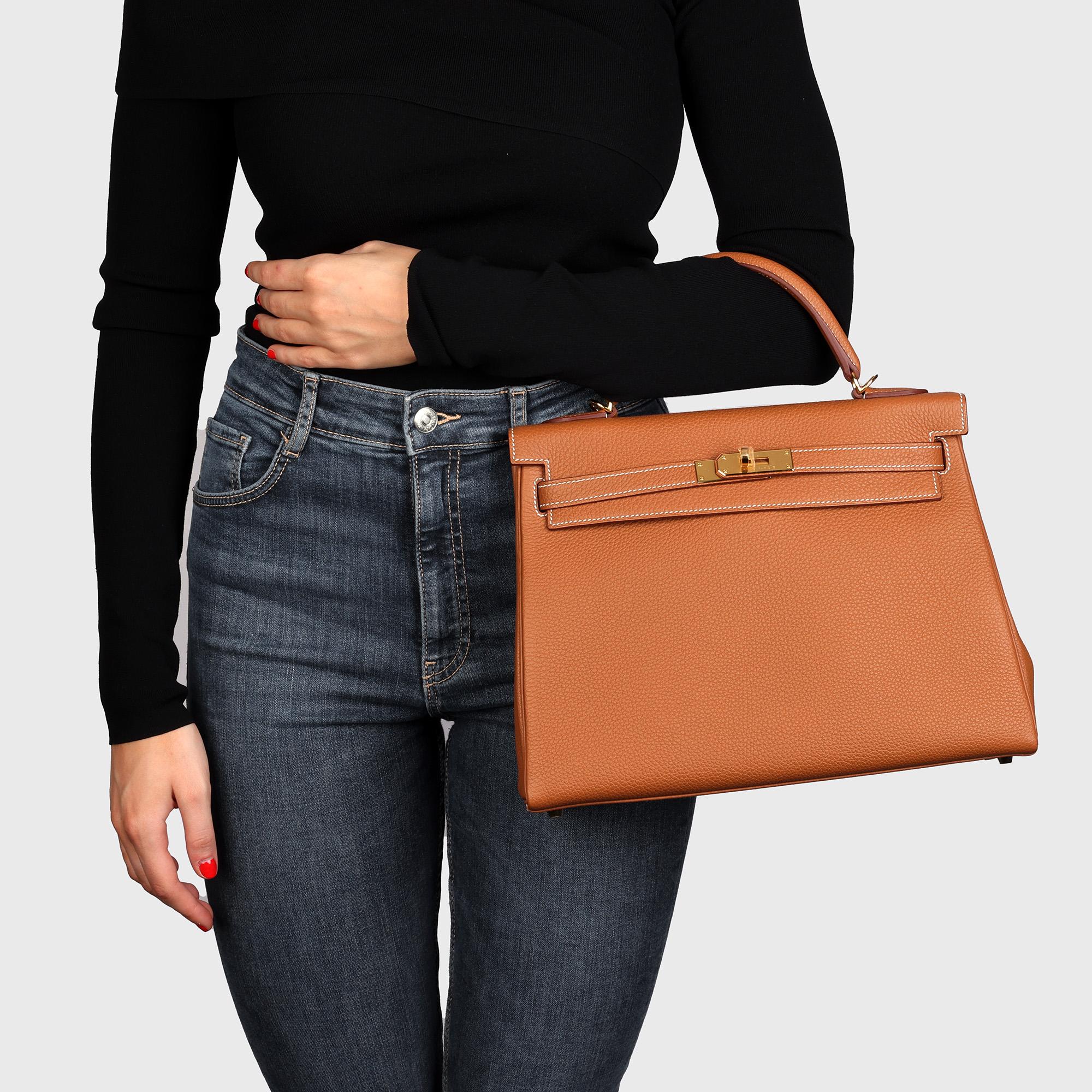 HERMÈS Gold Togo Leder Kelly 32cm 7