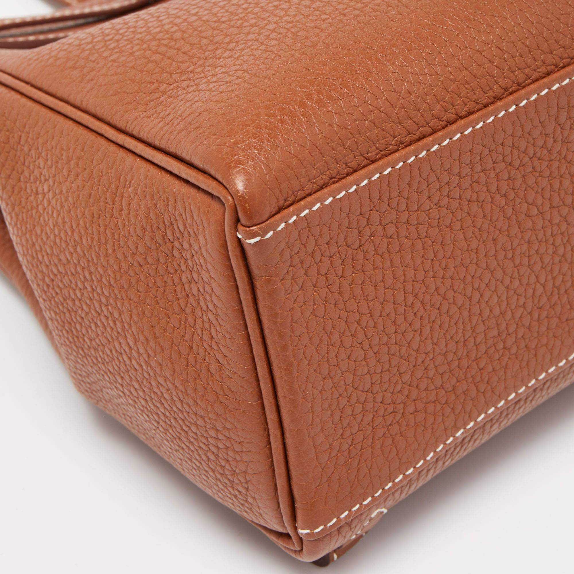 Hermes Gold Togo Leather Kelly Ado Backpack 7