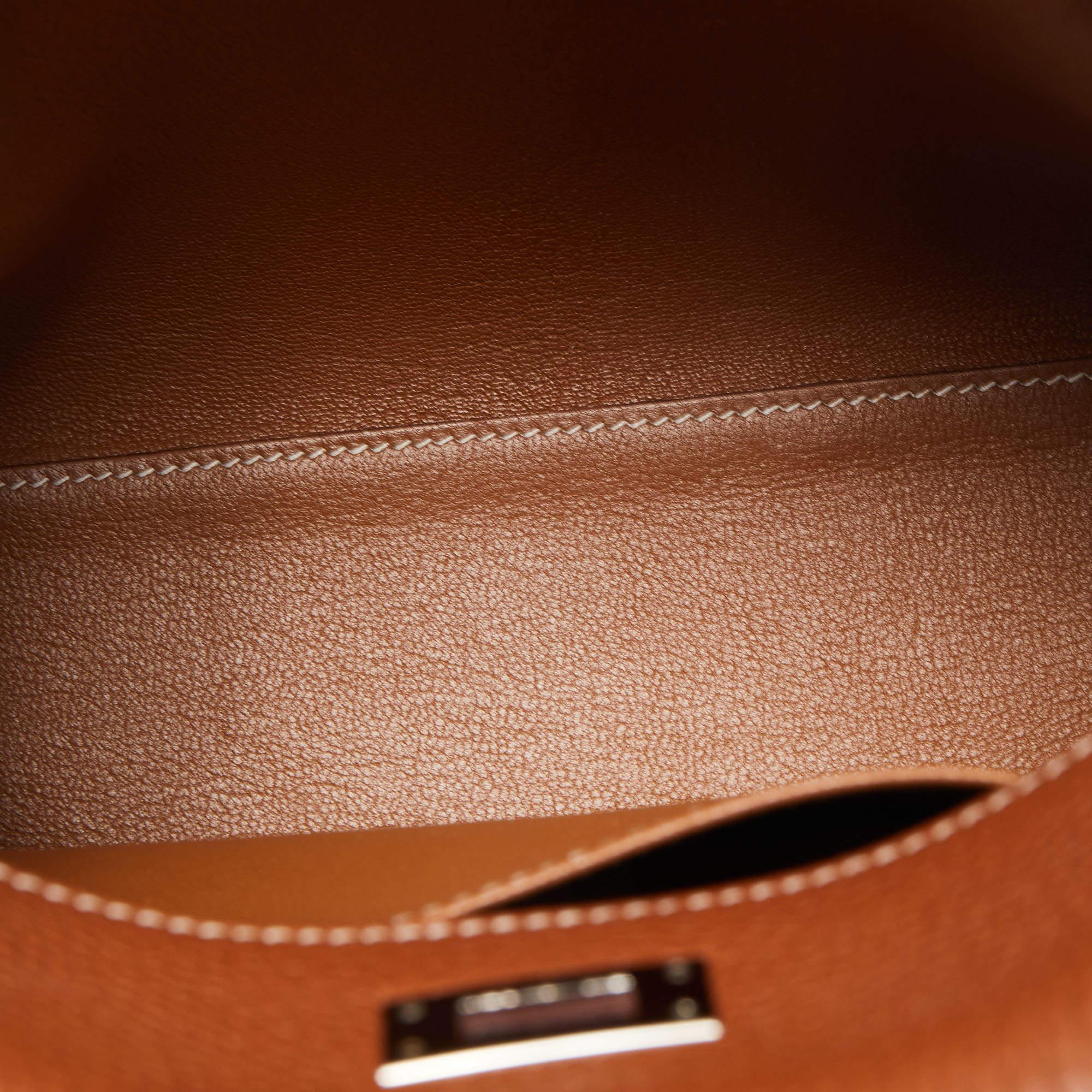Hermes Gold Togo Leather Kelly Ado Backpack 8
