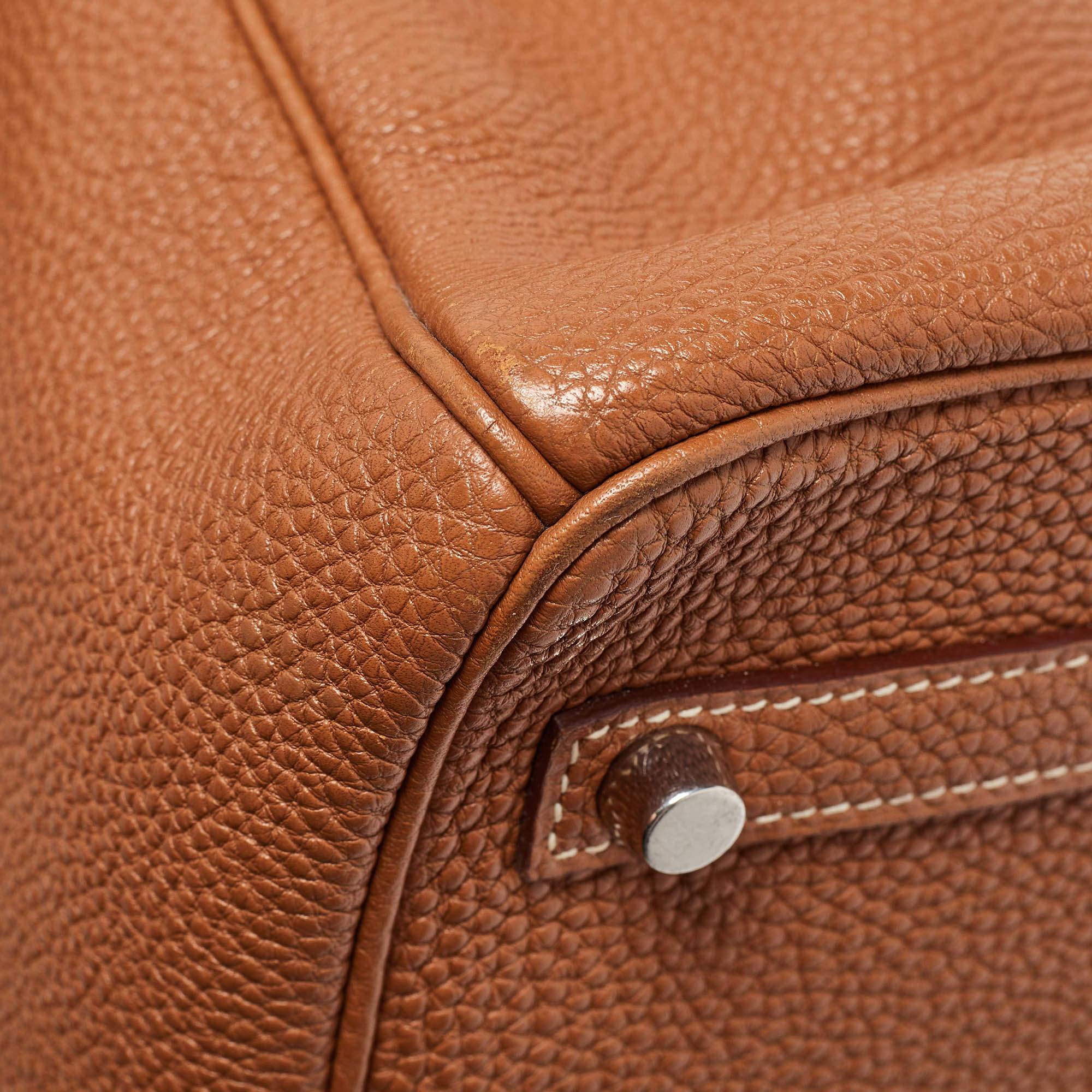 Hermes Gold Togo Leather Palladium Finish Birkin 30 Bag 3