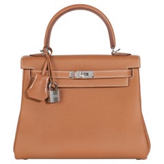 Hermès Oro Togo Retourne Kelly 25 PHW