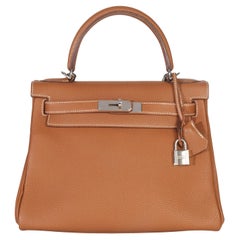 Hermès Gold Togo Retourne Kelly 28 GHW