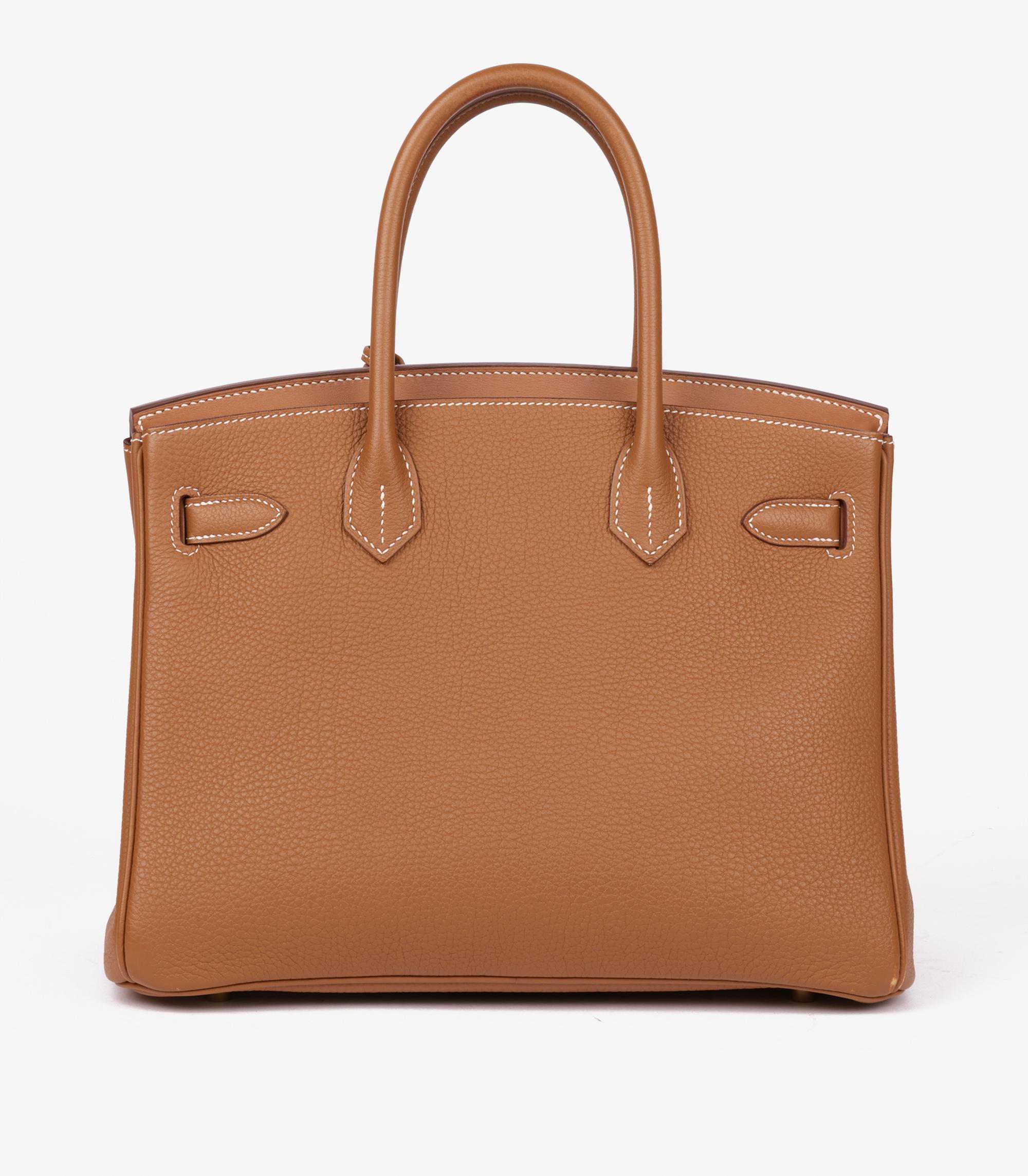 Hermès Gold Togo & Swift Leather, Natural Toile Canvas 3 In 1 Birkin 30cm Retour 1