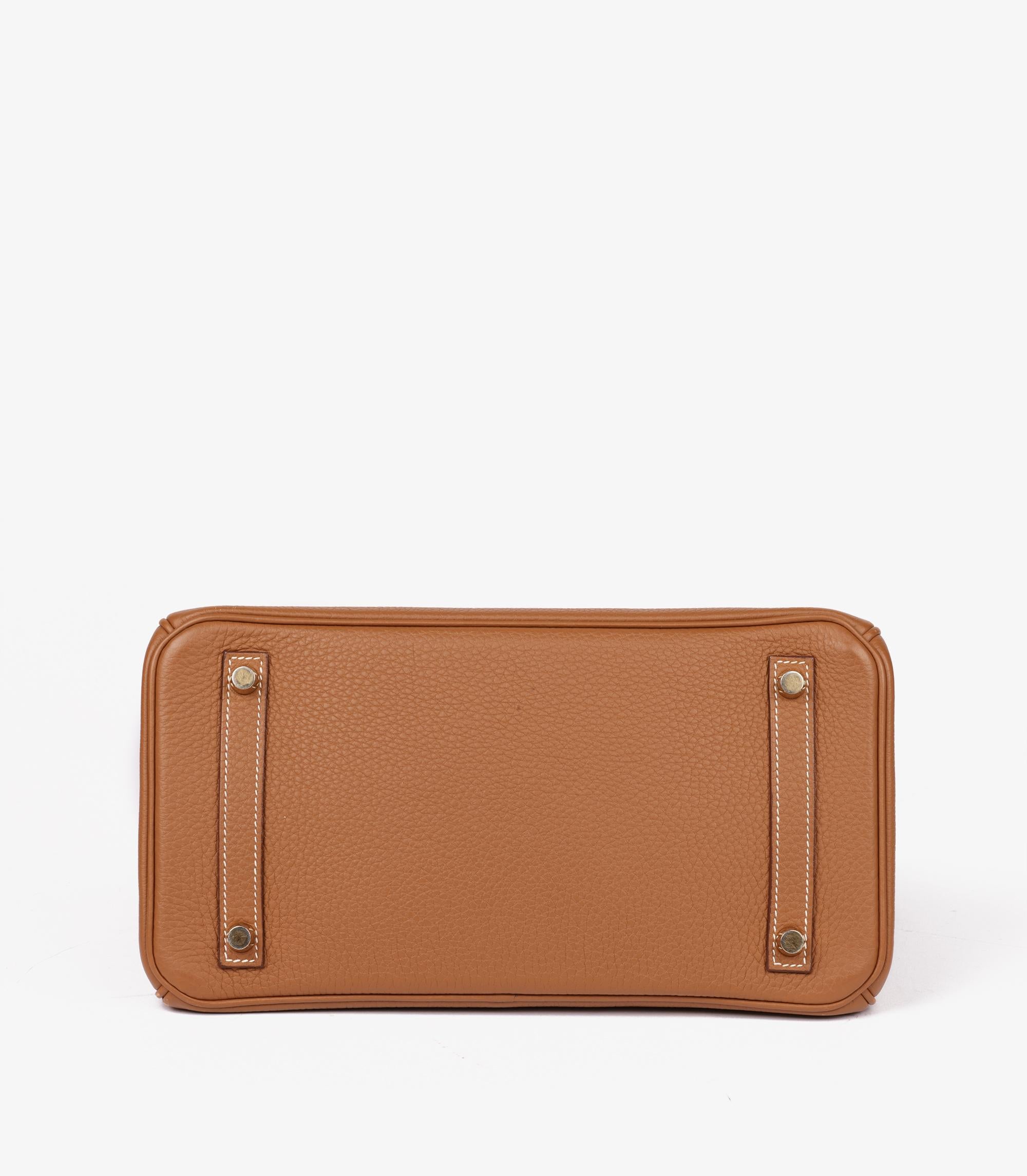 Hermès Gold Togo & Swift Leather, Natural Toile Canvas 3 In 1 Birkin 30cm Retour 3
