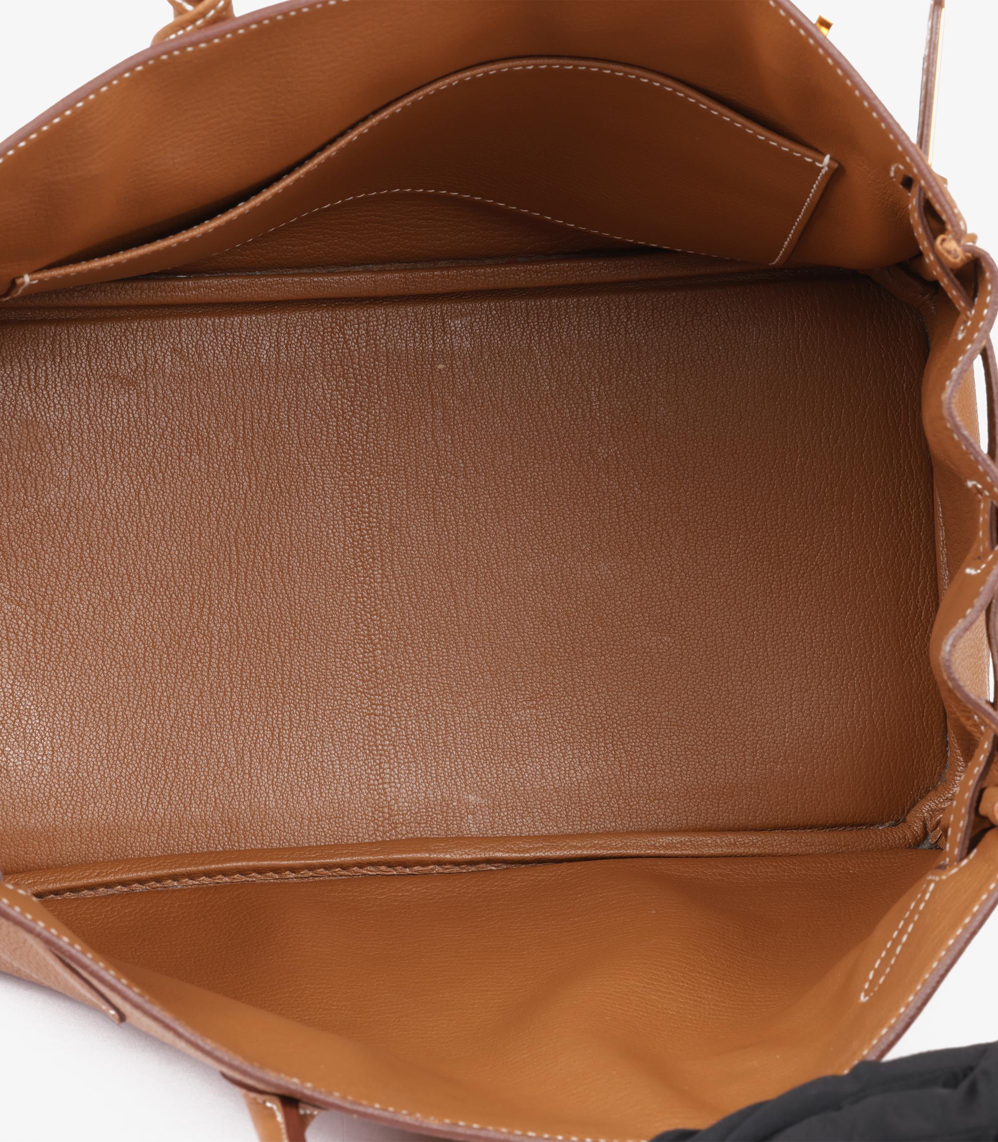 Hermès Gold Togo & Swift Leather, Natural Toile Canvas 3 In 1 Birkin 30cm Retour 4