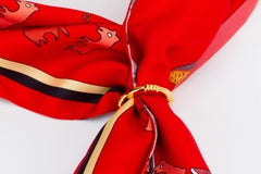 Hermès Gold Tone "Bouet" Scarf Ring