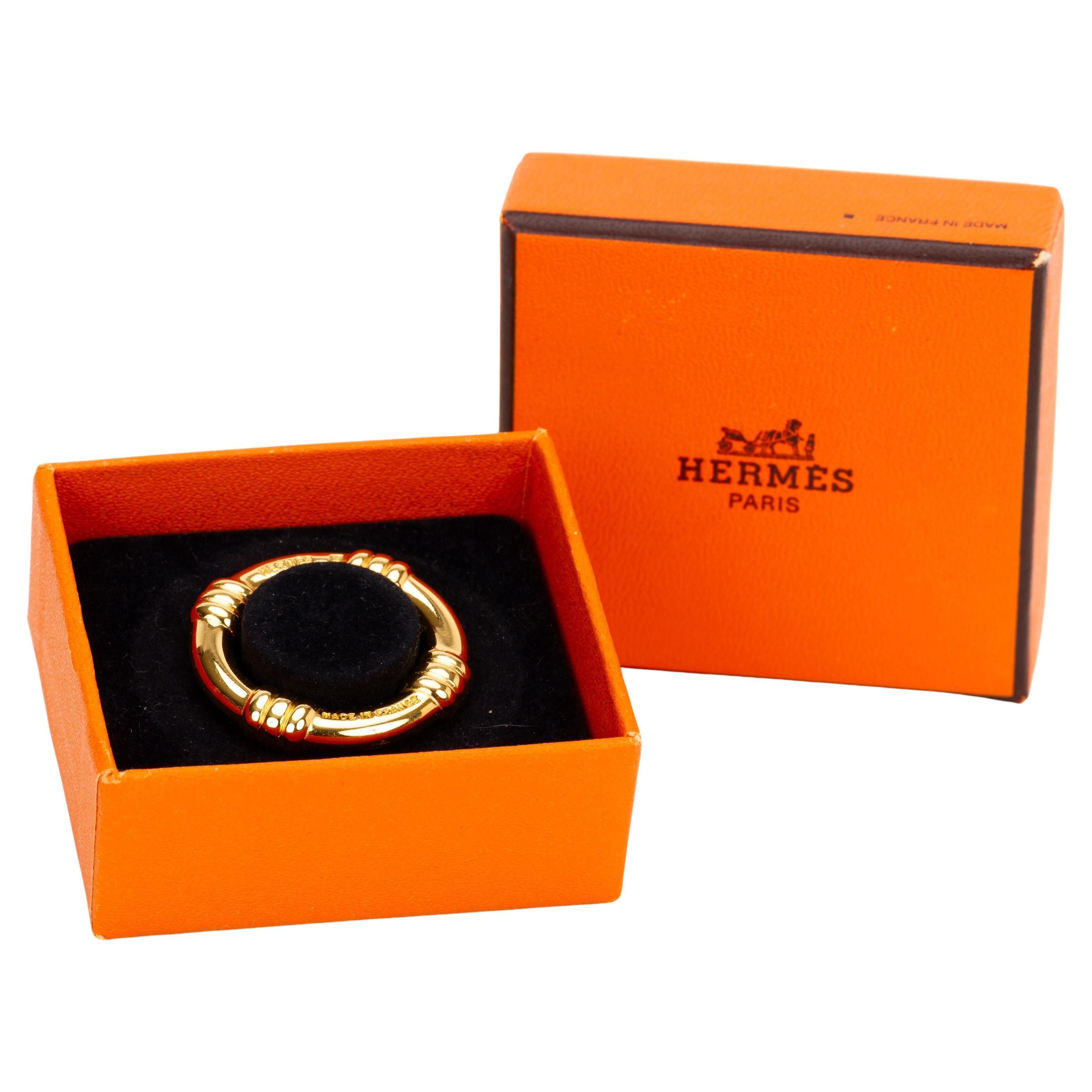 Hermès Gold-Ton "Bouet" Schal Ring