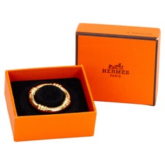 Hermès Gold Tone "Bouet" Scarf Ring