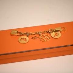 Hermes Gold Tone Breloque Olga Bag Charm Amulette