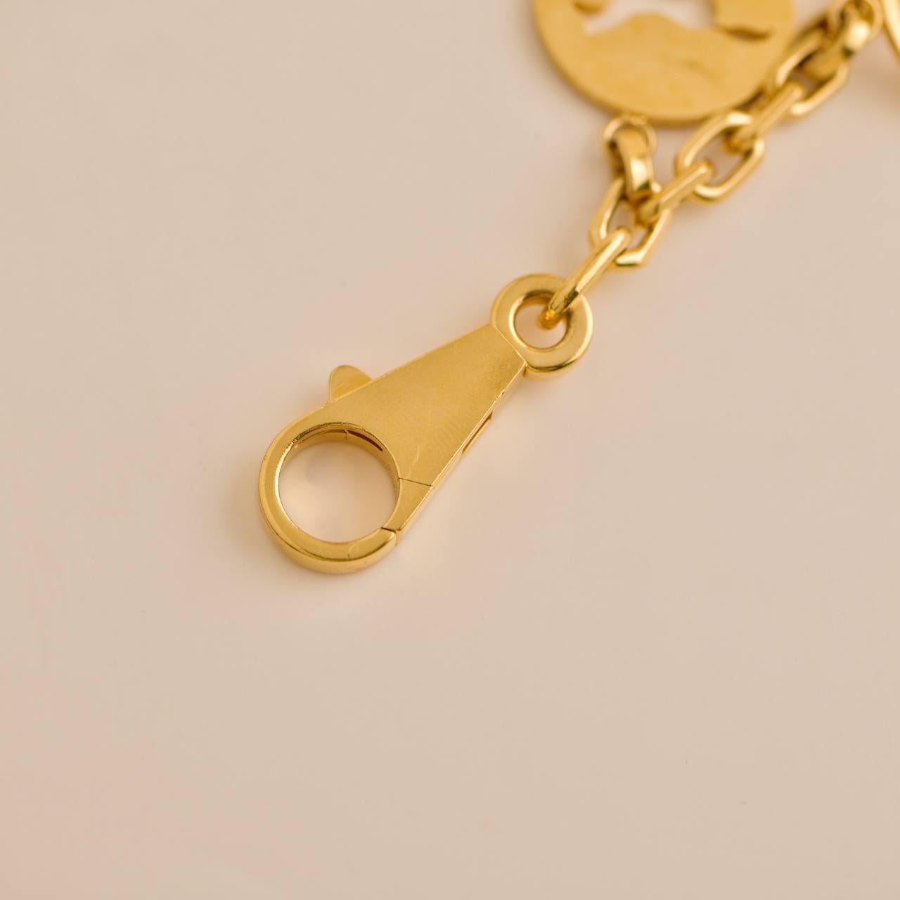 Women's or Men's Hermes Gold Tone Breloque Olga Bag Charm Amulette