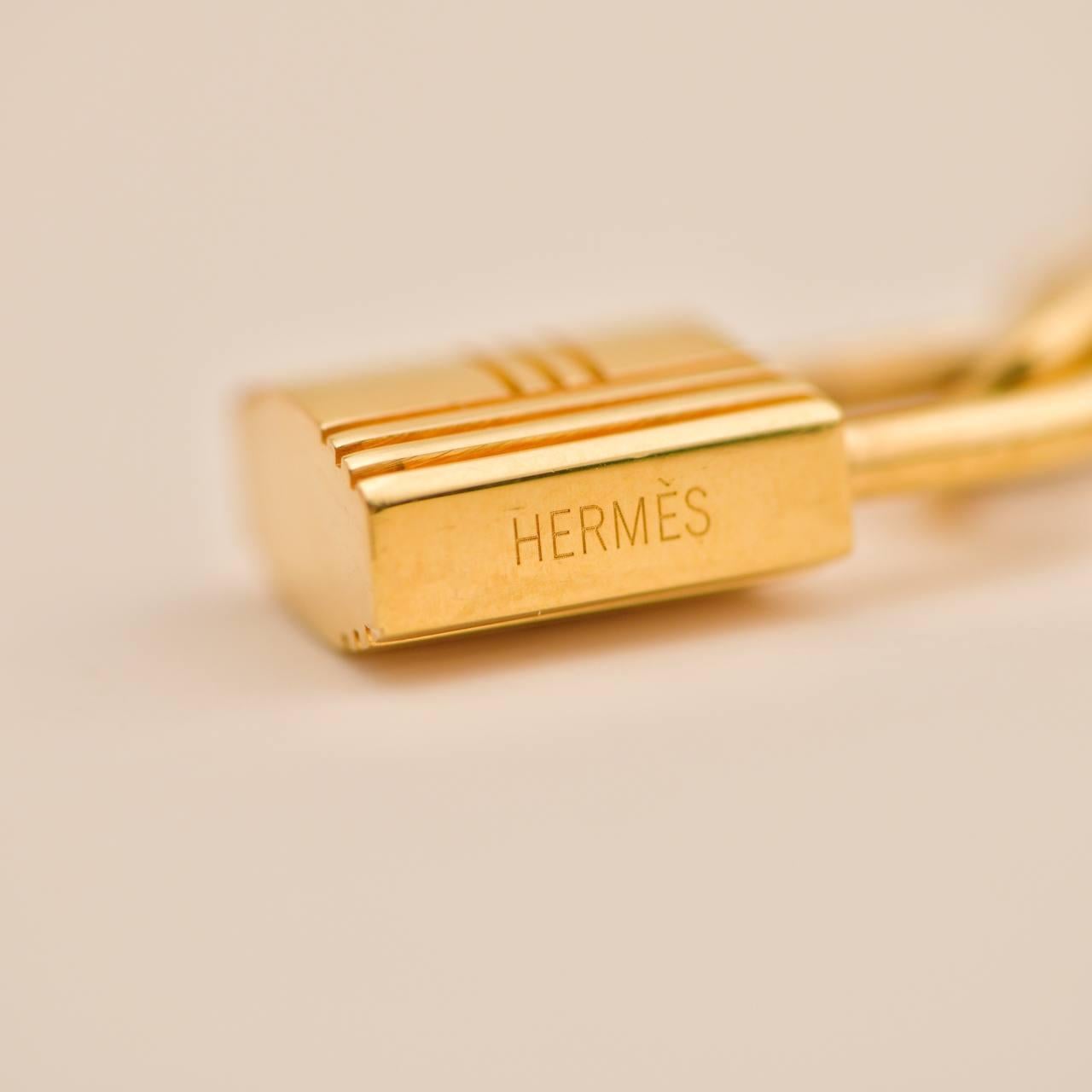 Hermes Gold Tone Breloque Olga Bag Charm Amulette 2