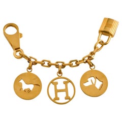 Hermes Gold Tone Breloque Olga Bag Charm Amulette