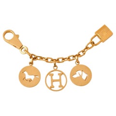 Hermes Gold Tone Breloque Olga Bag Charm Amulette