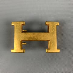 HERMES Gold Tone Metal Belt Buckle