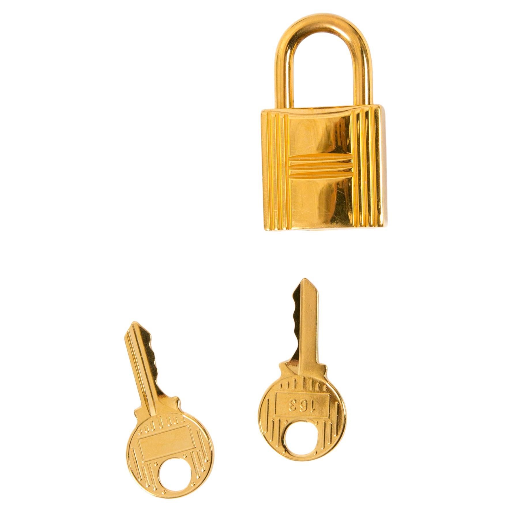 Cadenas Hermes en or avec 2 clés