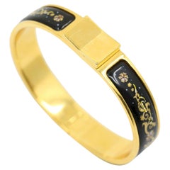 Hermes - Bracelet en émail à motifs dorés