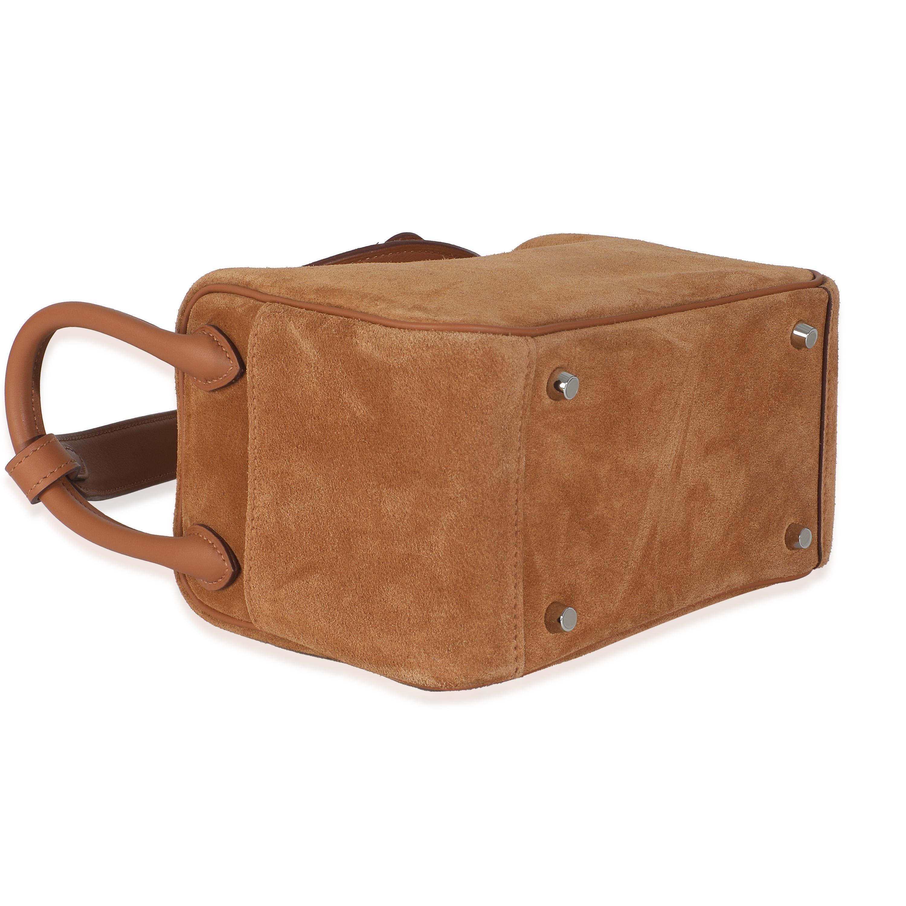 Hermès Gold Veau Grizzly Swift Mini Lindy 20 PHW For Sale 3