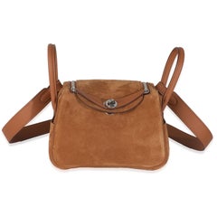 Hermès Gold Veau Grizzly Swift Mini Lindy 20 PHW