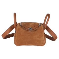 Hermès Oro Veau Grizzly Swift Mini Lindy 20 PHW