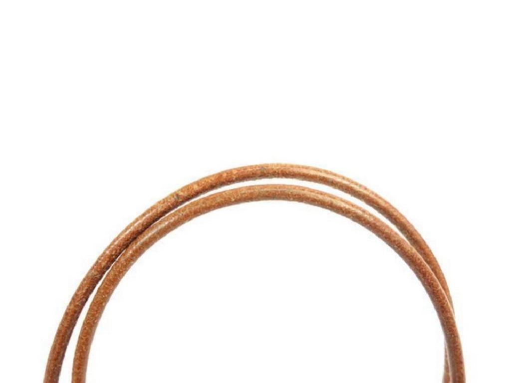 Hermès Gold X Brown Plated Bamboo H Logo Scarf Clip Necklace 236047 8