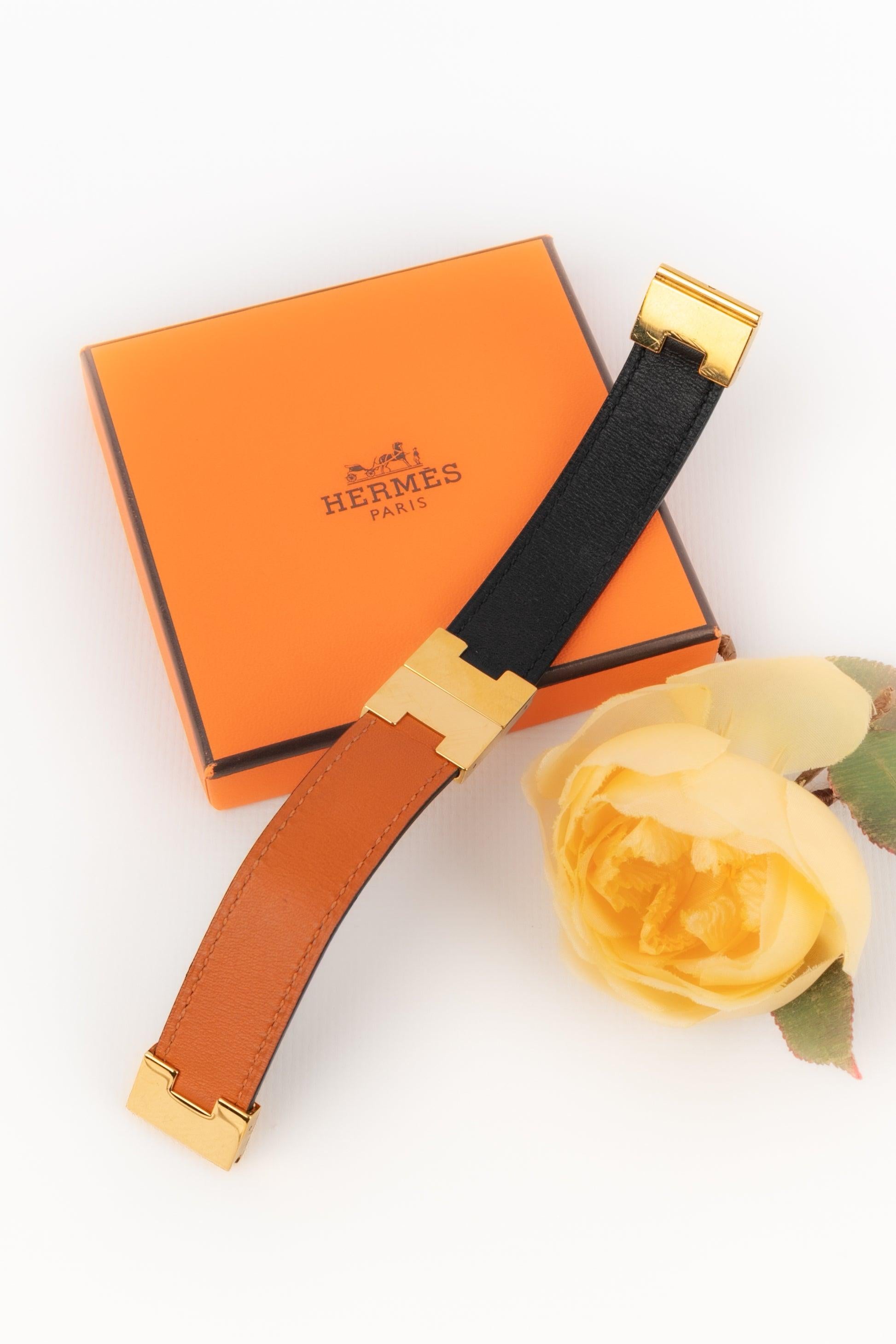 Hermès Golden Metal Bracelet For Sale 6