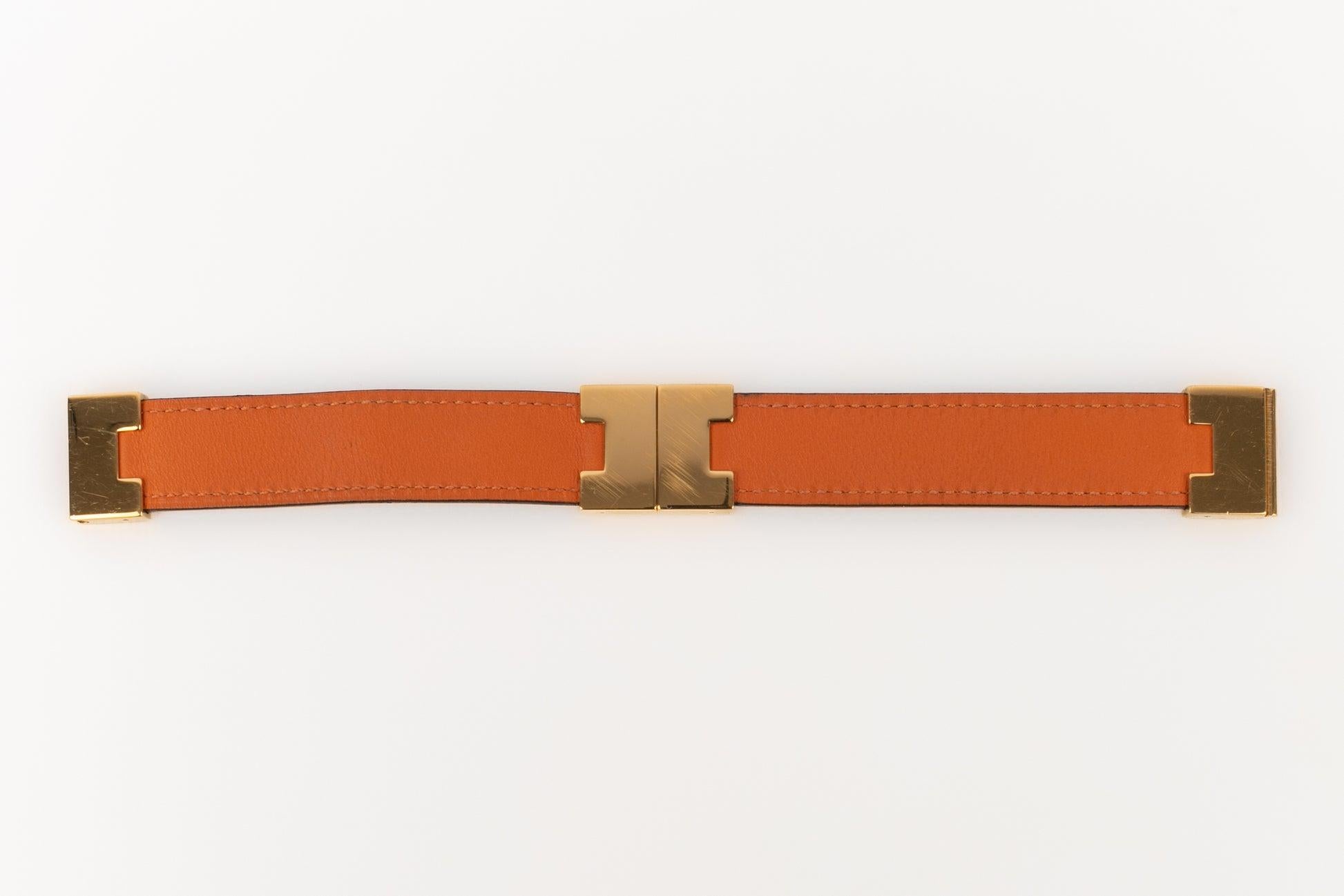 Hermès Golden Metal Bracelet For Sale 1