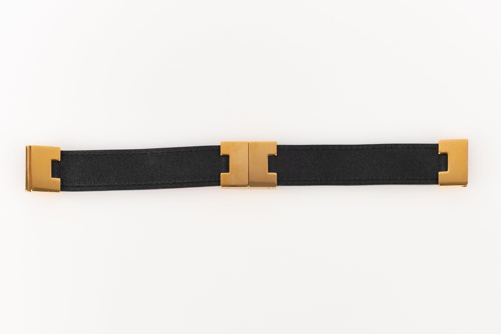 Hermès Golden Metal Bracelet For Sale 2
