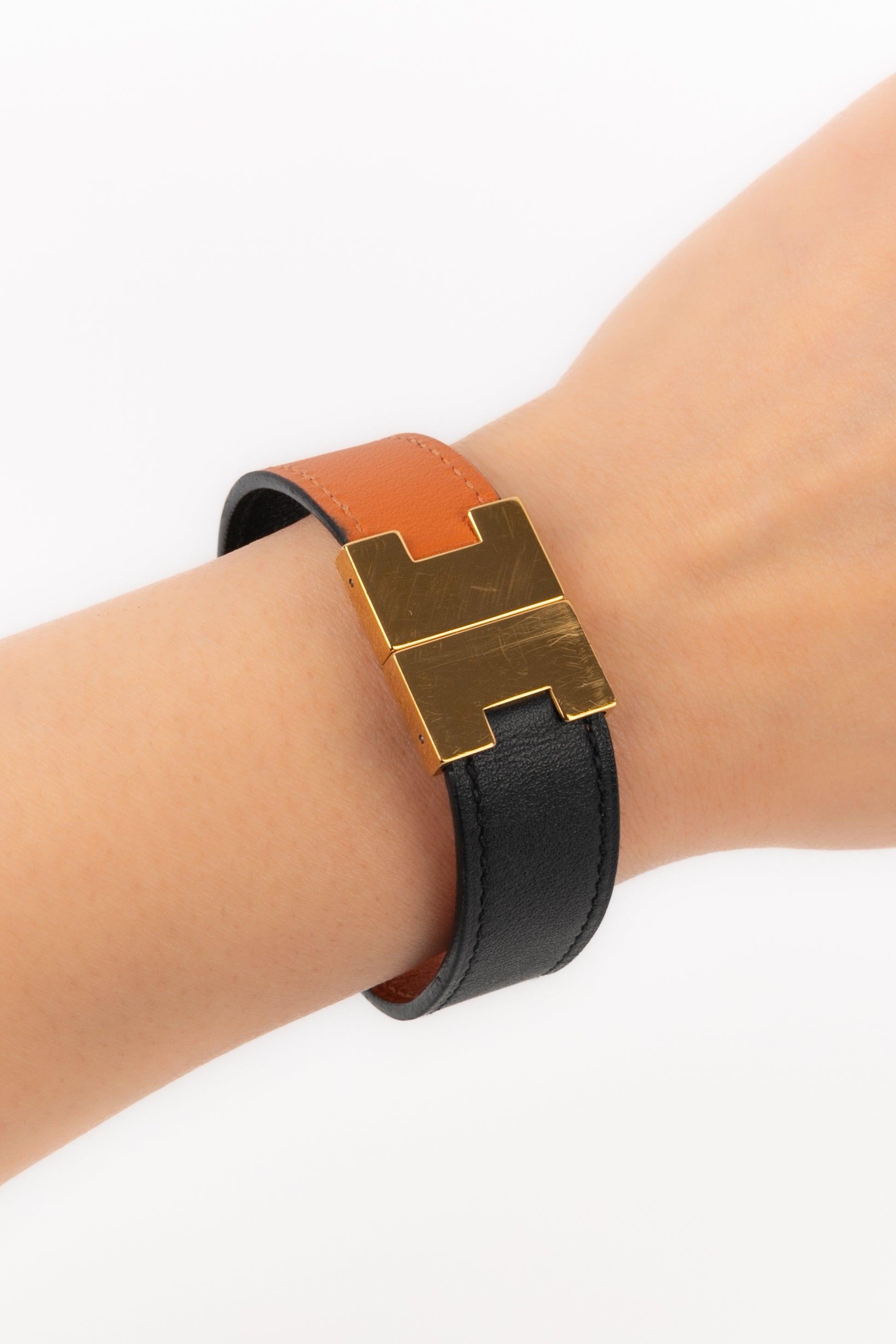 Hermès Golden Metal Bracelet For Sale 3